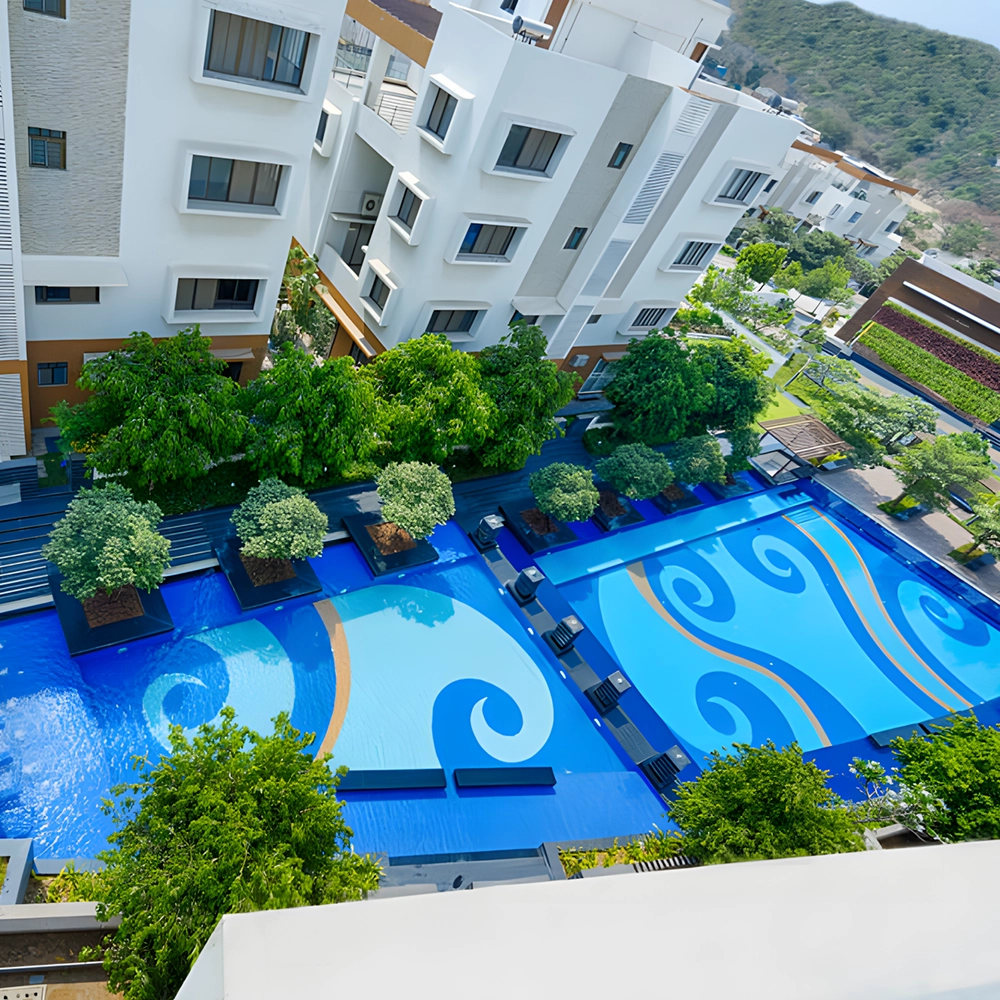 Gera Own The Blue, Gera Own The Blue Kharadi, luxury apartments in Kharadi Pune, Gera Developments projects Pune, premium residences Pune, Kharadi luxury homes, 3 BHK pool residences Pune, 4 BHK pool apartments Pune